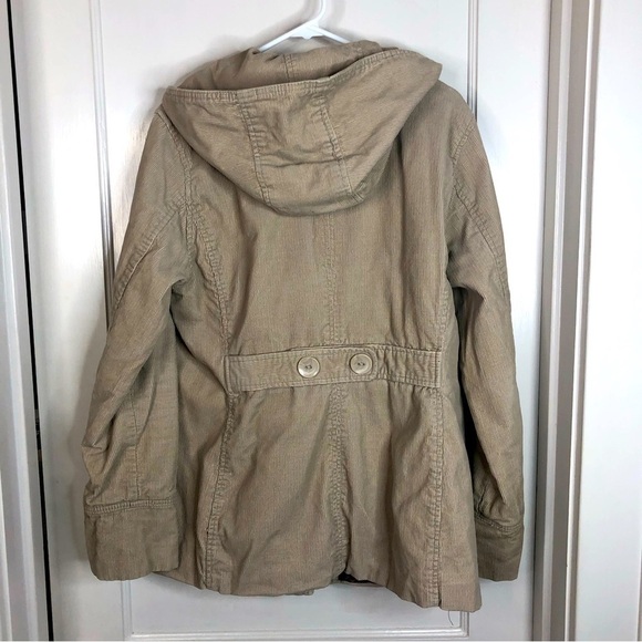 Sonoma tan/ beige coat corduroy lined with polyester fill coat / jacket size L - Picture 6 of 14